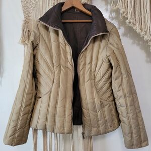 Michael Kors Reversible Tan/Brown Down Jacket